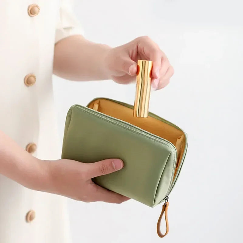 Korean Lipstick Cosmetic Bag Women Fashion Waterproof Travel Makeup Small Bag Cute Lady Clutch Make up Toiletry Pouch