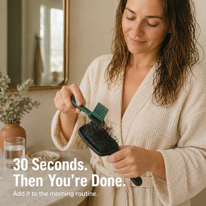 Brushvibe™ — Rake Out Tangled Hair and Scrub the Grime from Every Brush