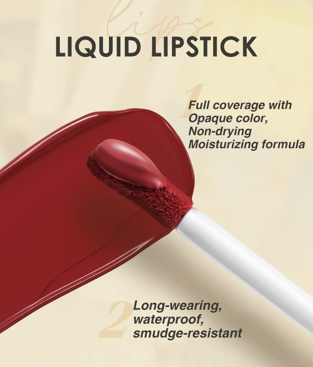 12 Pcs Liquid Lipstick Lipliner Set Nude Lipliner Matte Lipstick Long Lasting Non-Fading Waterproof Lip Glosses Makeup Set Gift for Women (Set C)