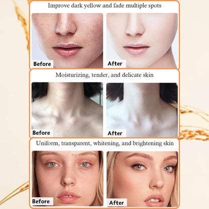 Rice Serum - Korean Anti-Wrinkle & Brightening Face with Hyaluronic Acid, Hydrating Formula for Dull Skin, Moisturizing & Nourishing Skincare Essence 30Ml