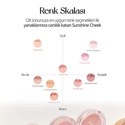 PURE BLUSHED SUNSHINE Cheek,Natural Healthy Glow,Luxury Makeup,Soft-Focus Matte Finish,Korean Cosmetic,Korean Makeup