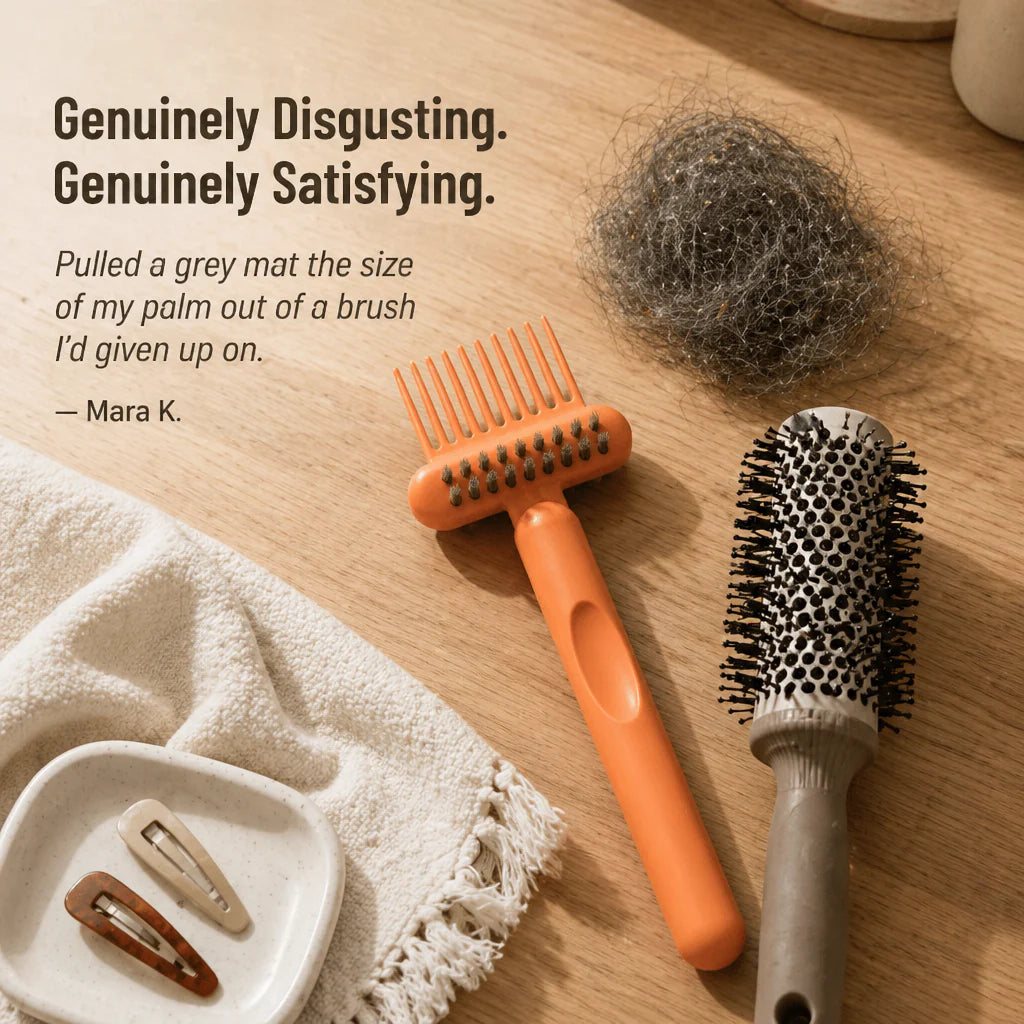 Brushvibe™ — Rake Out Tangled Hair and Scrub the Grime from Every Brush