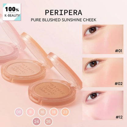 PURE BLUSHED SUNSHINE Cheek,Natural Healthy Glow,Luxury Makeup,Soft-Focus Matte Finish,Korean Cosmetic,Korean Makeup
