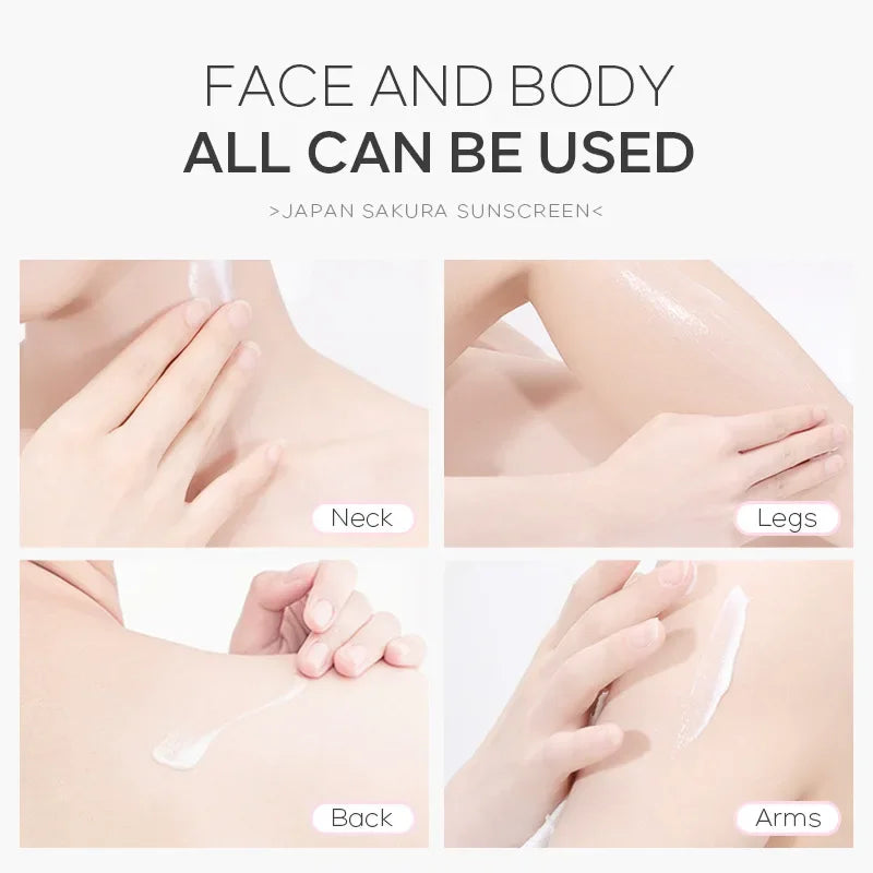 Sakura Cream Korean Sunscreen Protector Facial Sun Blocker Spf50 Isolation Lotion Moisturizer 30G