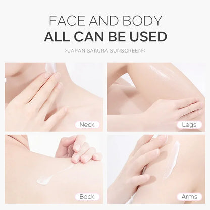 Sakura Cream Korean Sunscreen Protector Facial Sun Blocker Spf50 Isolation Lotion Moisturizer 30G