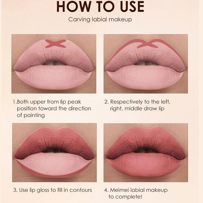 12 Pcs Liquid Lipstick Lipliner Set Nude Lipliner Matte Lipstick Long Lasting Non-Fading Waterproof Lip Glosses Makeup Set Gift for Women (Set C)